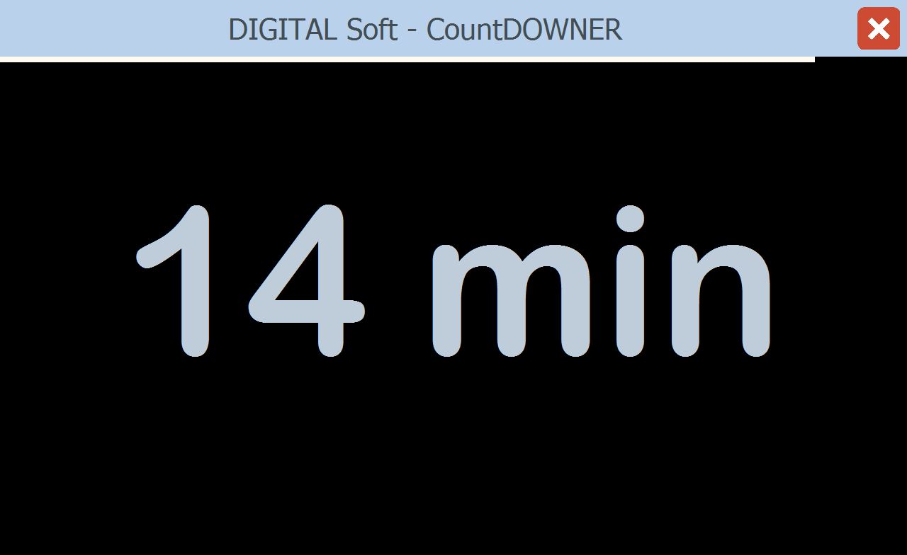 Countdown Anzeige in Minuten